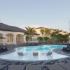 a pool with in-water seating